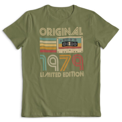 Koszulka prezent na urodziny rok 1979 kaseta khaki