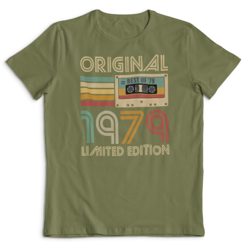 Koszulka prezent na urodziny rok 1979 kaseta khaki
