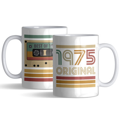 Kubek ceramiczny na prezent kaseta rocznik 1975