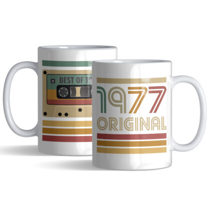 Kubek ceramiczny na prezent kaseta rocznik 1977