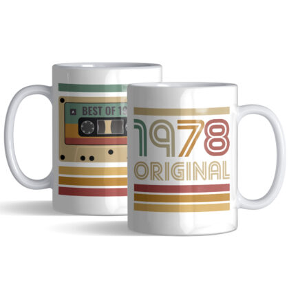 Kubek ceramiczny na prezent kaseta rocznik 1978