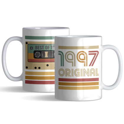 Kubek ceramiczny na prezent kaseta rocznik 1997