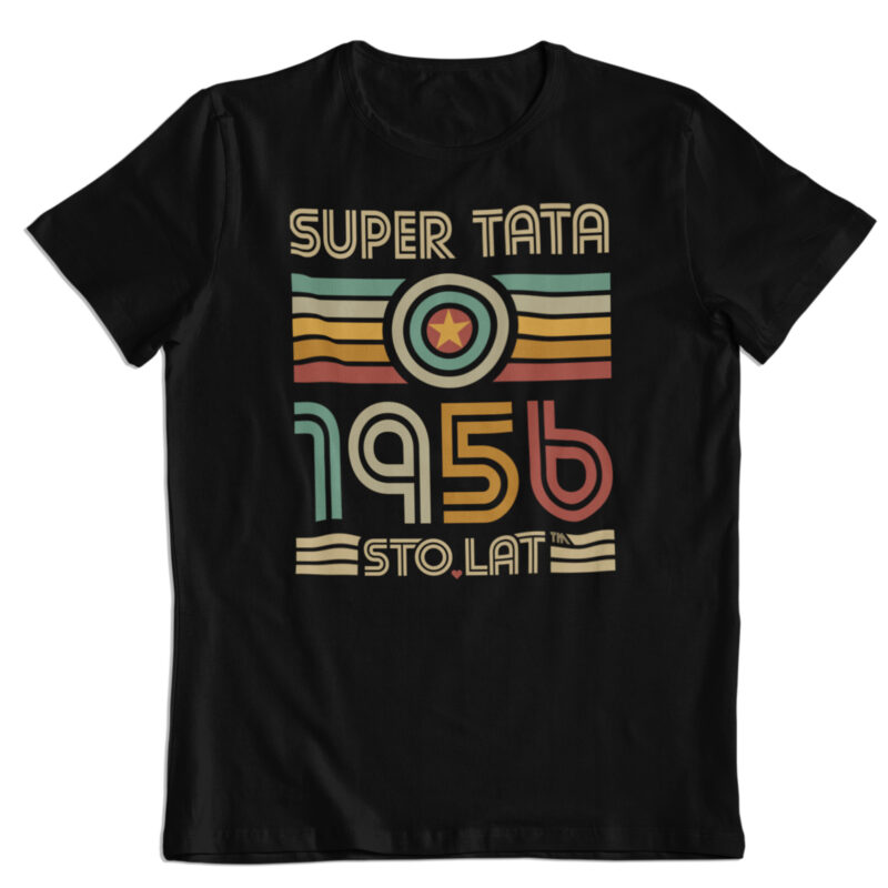 Koszulka prezent na Dzień Ojca, "Super Tata" rocznik 1956