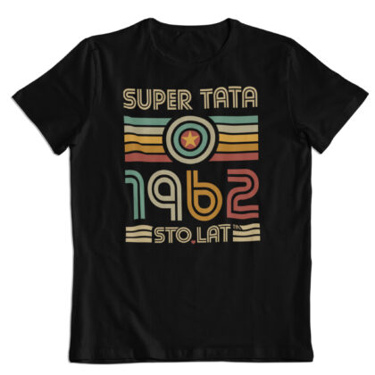 Koszulka prezent na Dzień Ojca, "Super Tata" rocznik 1962