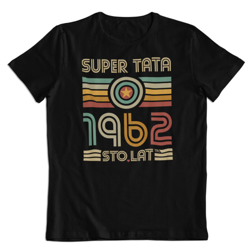 Koszulka prezent na Dzień Ojca, "Super Tata" rocznik 1962