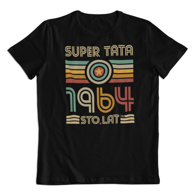 Koszulka prezent na Dzień Ojca, "Super Tata" rocznik 1964