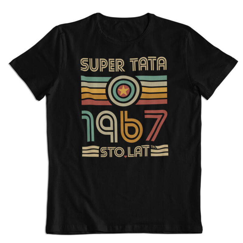 Koszulka prezent na Dzień Ojca, "Super Tata" rocznik 1967