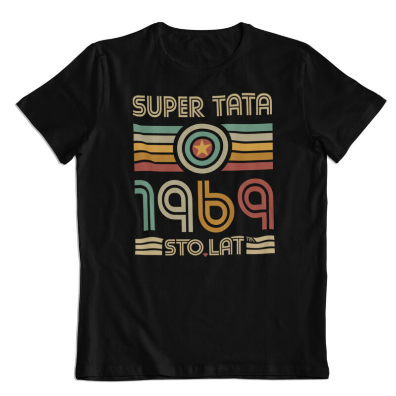 Koszulka prezent na Dzień Ojca, "Super Tata" rocznik 1969