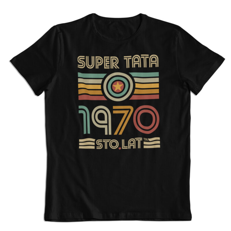 Koszulka prezent na Dzień Ojca, "Super Tata" rocznik 1970