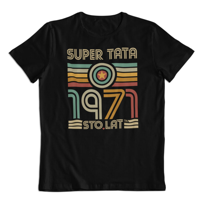 Koszulka prezent na Dzień Ojca, "Super Tata" rocznik 1971