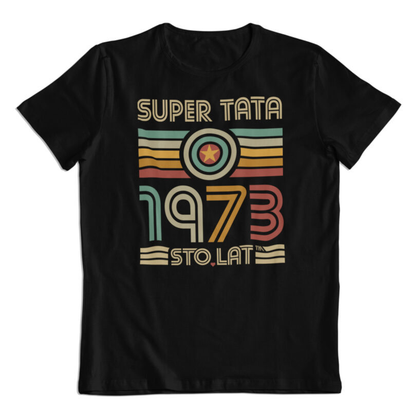 Koszulka prezent na Dzień Ojca, "Super Tata" rocznik 1973