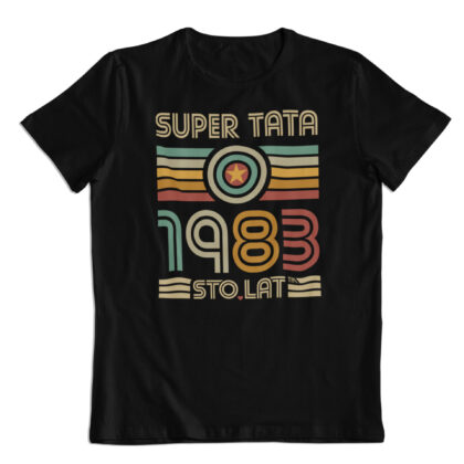 Koszulka prezent na Dzień Ojca, "Super Tata" rocznik 1983