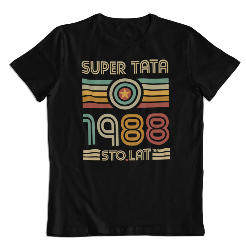 Koszulka prezent na Dzień Ojca, "Super Tata" rocznik 1988