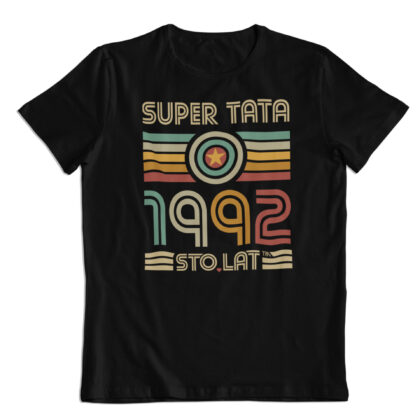 Koszulka prezent na Dzień Ojca, "Super Tata" rocznik 1992